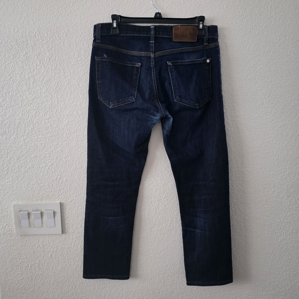Baldwin The Henley Slim Leg Crop Men's Dark Blue Jeans 31 - Picture 7 of 14